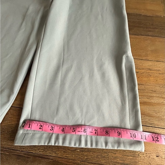 ZARA Light Gray High-Waisted Cropped Trousers w/pockets and side slits Sz XS - Picture 8 of 8